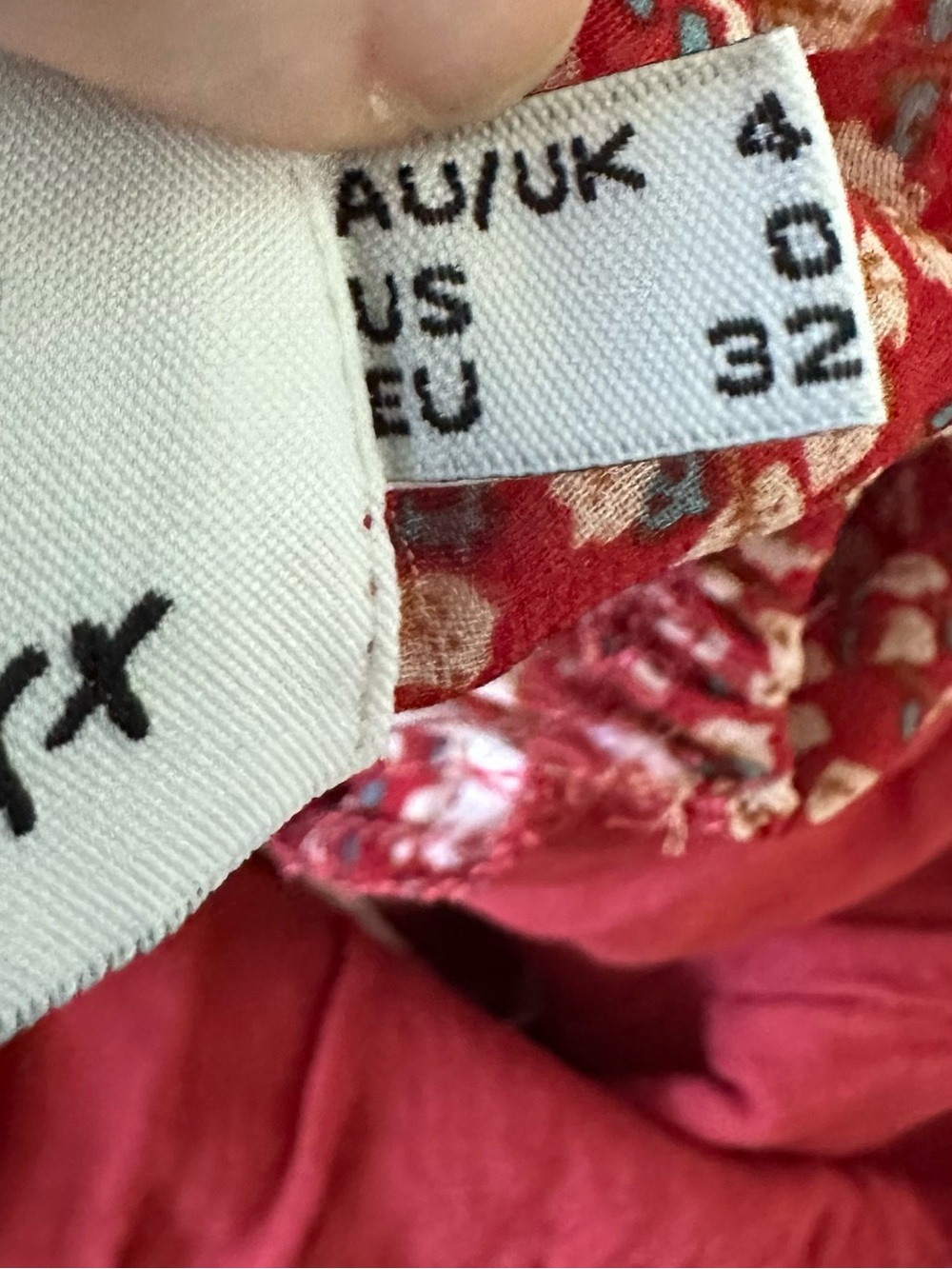 Princess Polly Red Floral Tie Strap Smocked Mini Dress US 0 - Picture 5 of 5